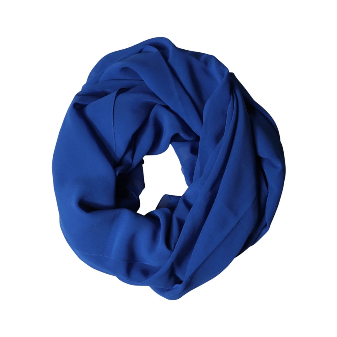 Gabbana Blue Silk Neck Wrap Lightweight Summer Stole for Men Dolce &