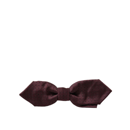 Gabbana Bordeaux Silk Bow Tie by Dolce &