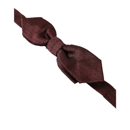 Gabbana Bordeaux Silk Bow Tie by Dolce &