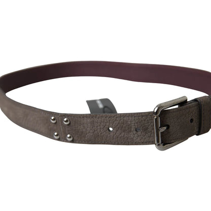 Gabbana Brown Leather Belt with Metal Buckle Radiates Luxe Style Dolce &