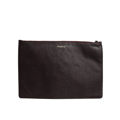 Gabbana Brown Leather Pouch Bag with Graphic Explosion Appliques Dolce &