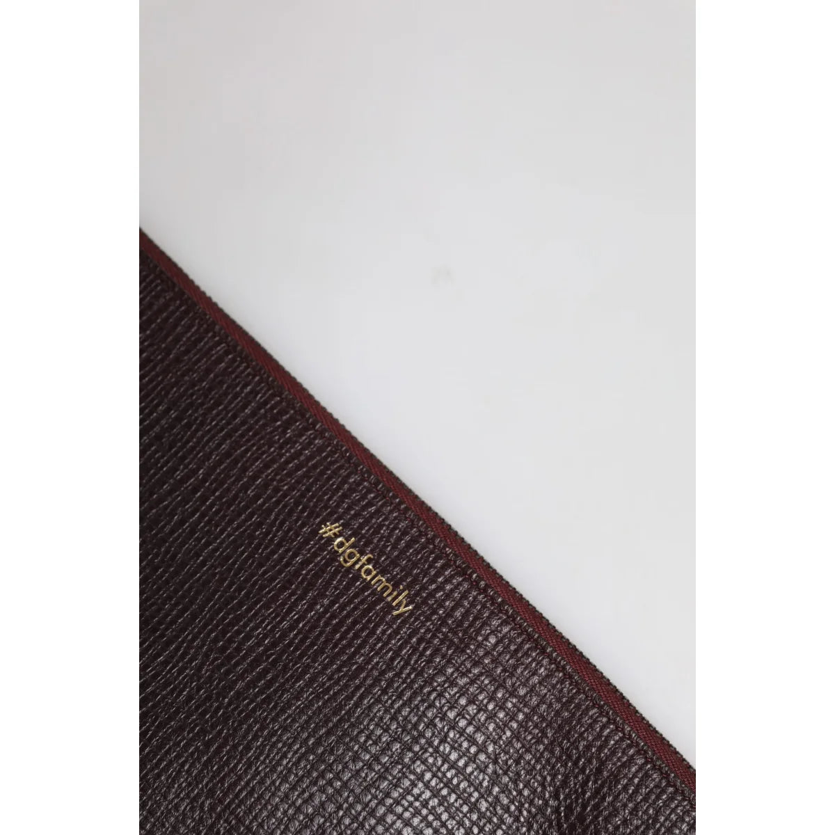 Gabbana Brown Leather Pouch Bag with Graphic Explosion Appliques Dolce &