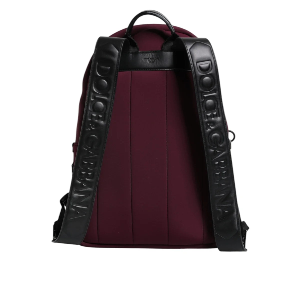 Gabbana Burgundy Montreale Technical Backpack Bag with Leather Accents Dolce &