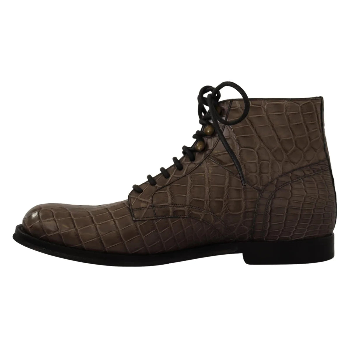Gabbana Crocodile Derby Boots Crafted in Luxurious Leather Dolce &