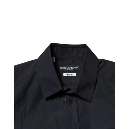 Gabbana Dark Blue Dress Shirt Classic Elegance for Sophisticated Style Dolce &