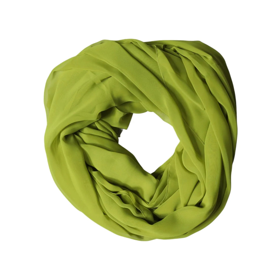 Gabbana Green Polyester Neck Wrap Lightweight Summer Stole for Men Dolce &