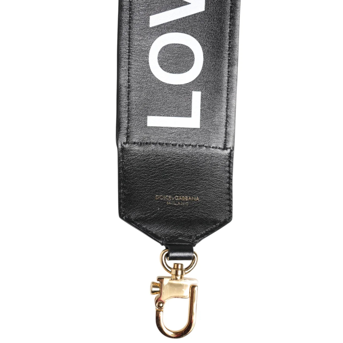 Gabbana Leopard Print Shoulder Strap with Sleek Black Leather Reversible Style Dolce &