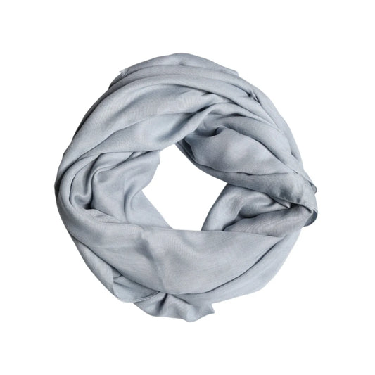 Gabbana Light Blue Cashmere Scarf Luxurious Soft Knitted Wrap Dolce &