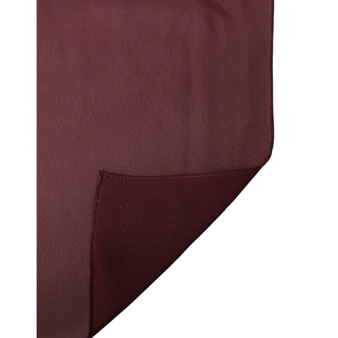 Gabbana Maroon Silk Neck Wrap 200cm x 130cm for Effortless Style Dolce &
