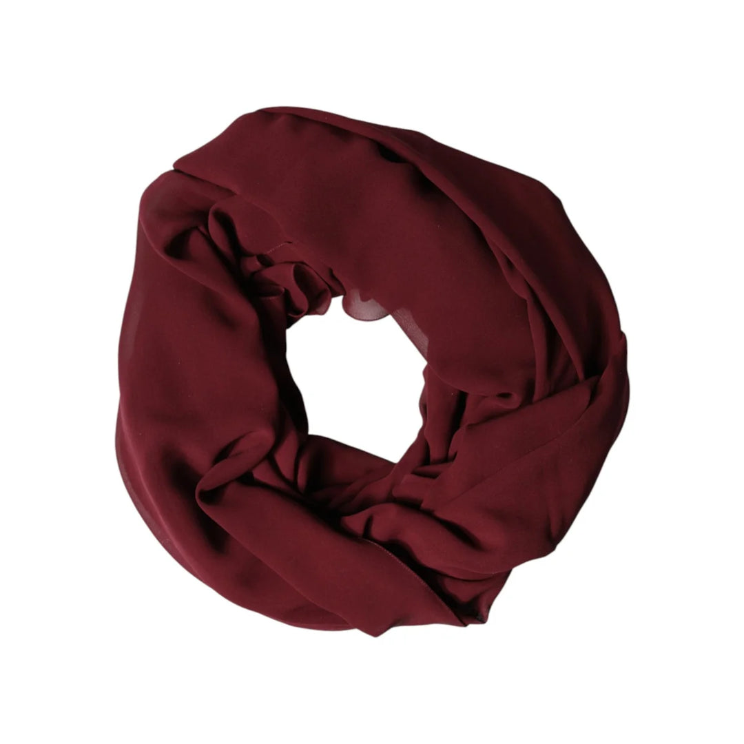Gabbana Maroon Silk Neck Wrap 200cm x 130cm for Effortless Style Dolce &