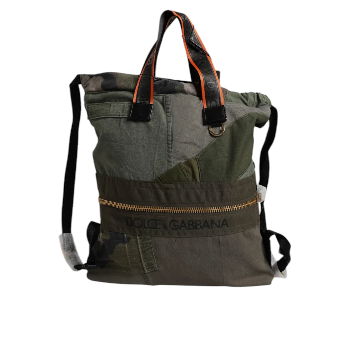 Gabbana Military Green Drawstring Closure Backpack with Internal Pockets Dolce &