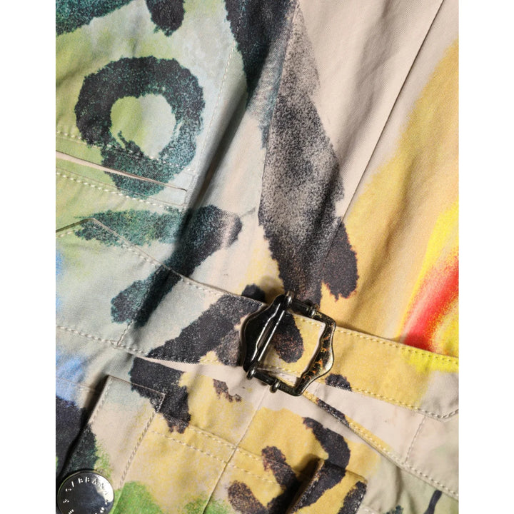 Gabbana Multicolor Graffiti Bermuda Shorts High Waist Urban Style Dolce &