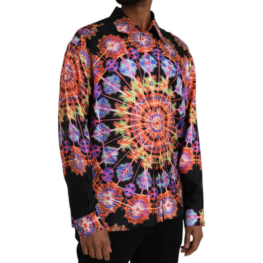 Gabbana Multicolor Luminarie Silk Casual Shirt for Men Dolce &