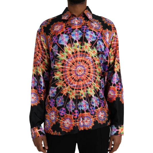 Gabbana Multicolor Luminarie Silk Casual Shirt for Men Dolce &