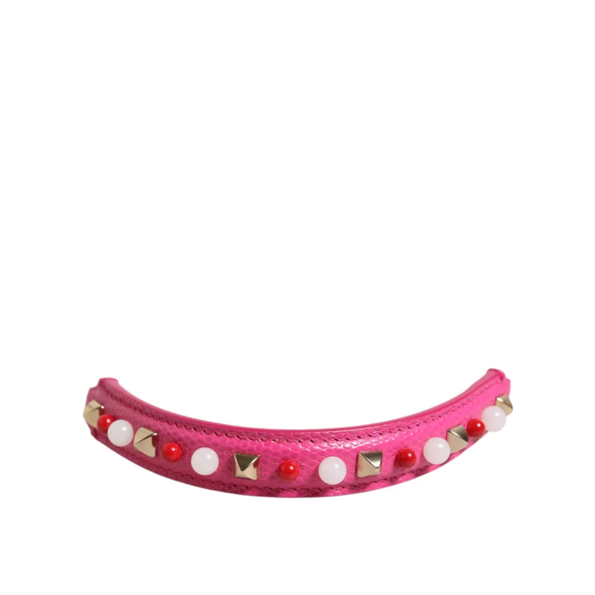 Gabbana Pink Embellished Leather Shoulder Strap Handbag Accessory Dolce &