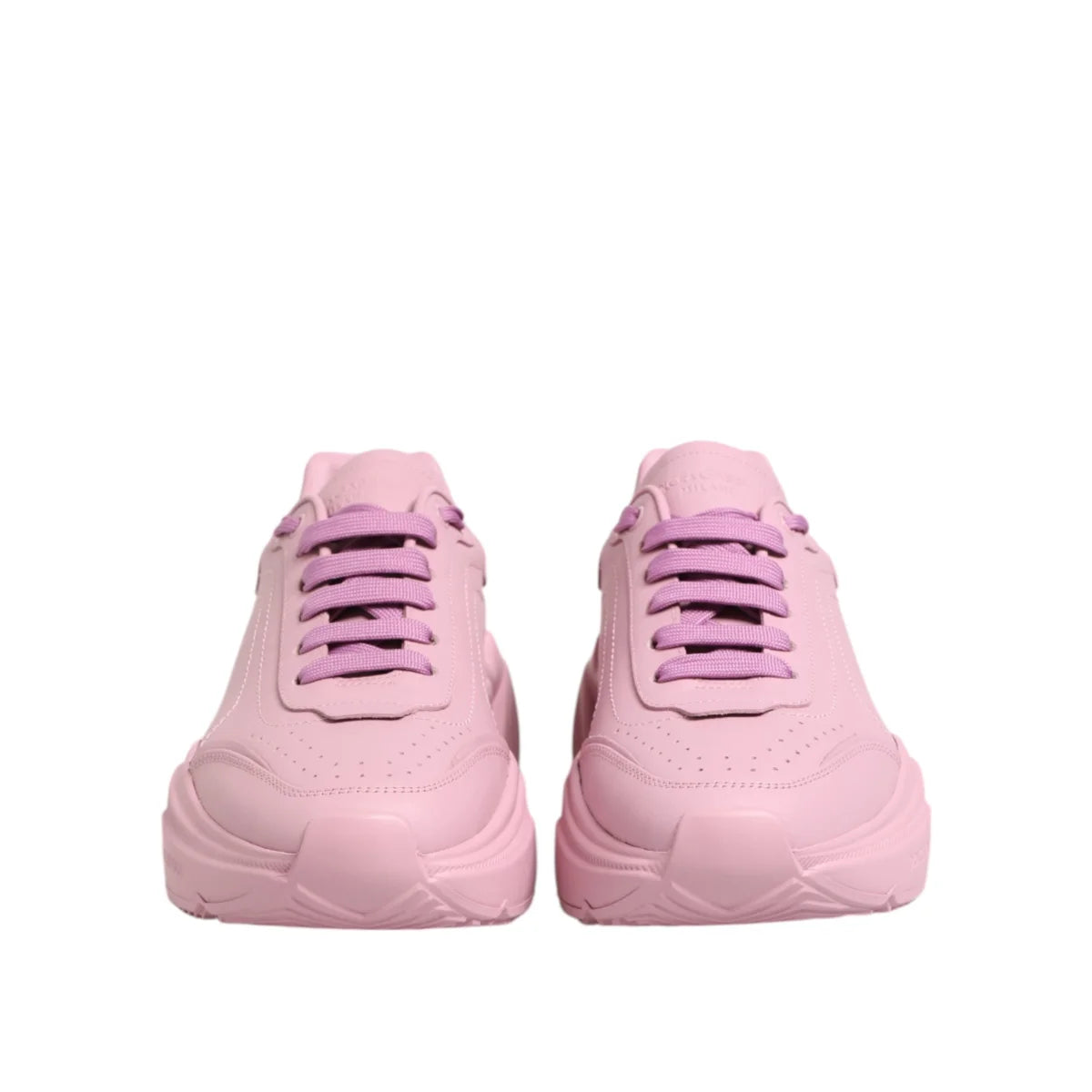 Gabbana Pink Leather Daymaster Low Sneakers for Effortless Style Dolce &