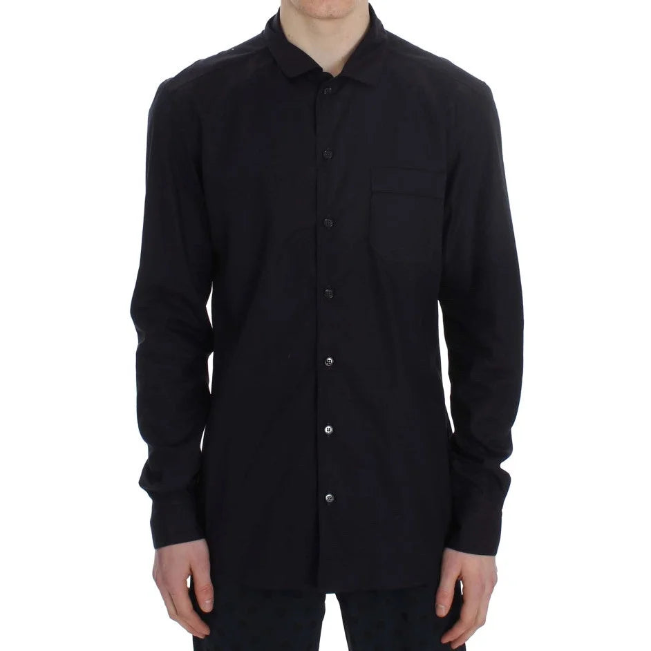 Gabbana Purple Striped Cotton Nightshirt for Effortless Style Dolce &