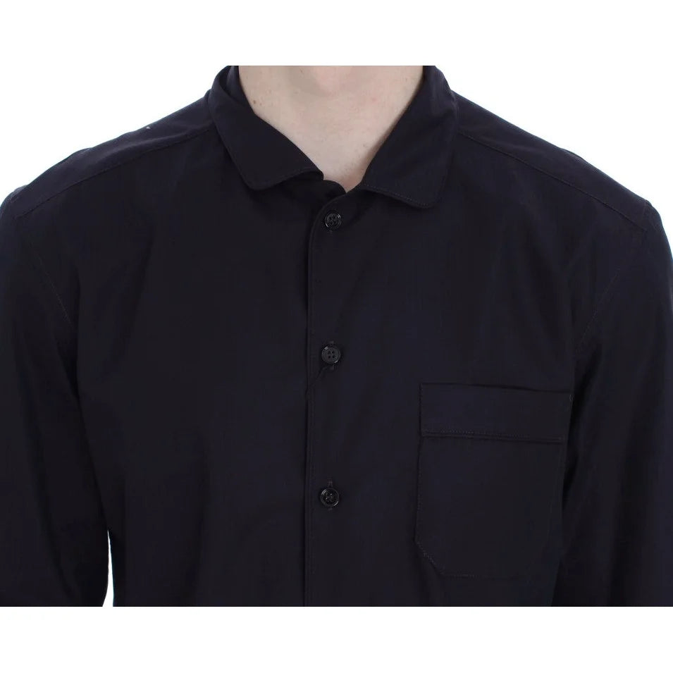 Gabbana Purple Striped Cotton Nightshirt for Effortless Style Dolce &