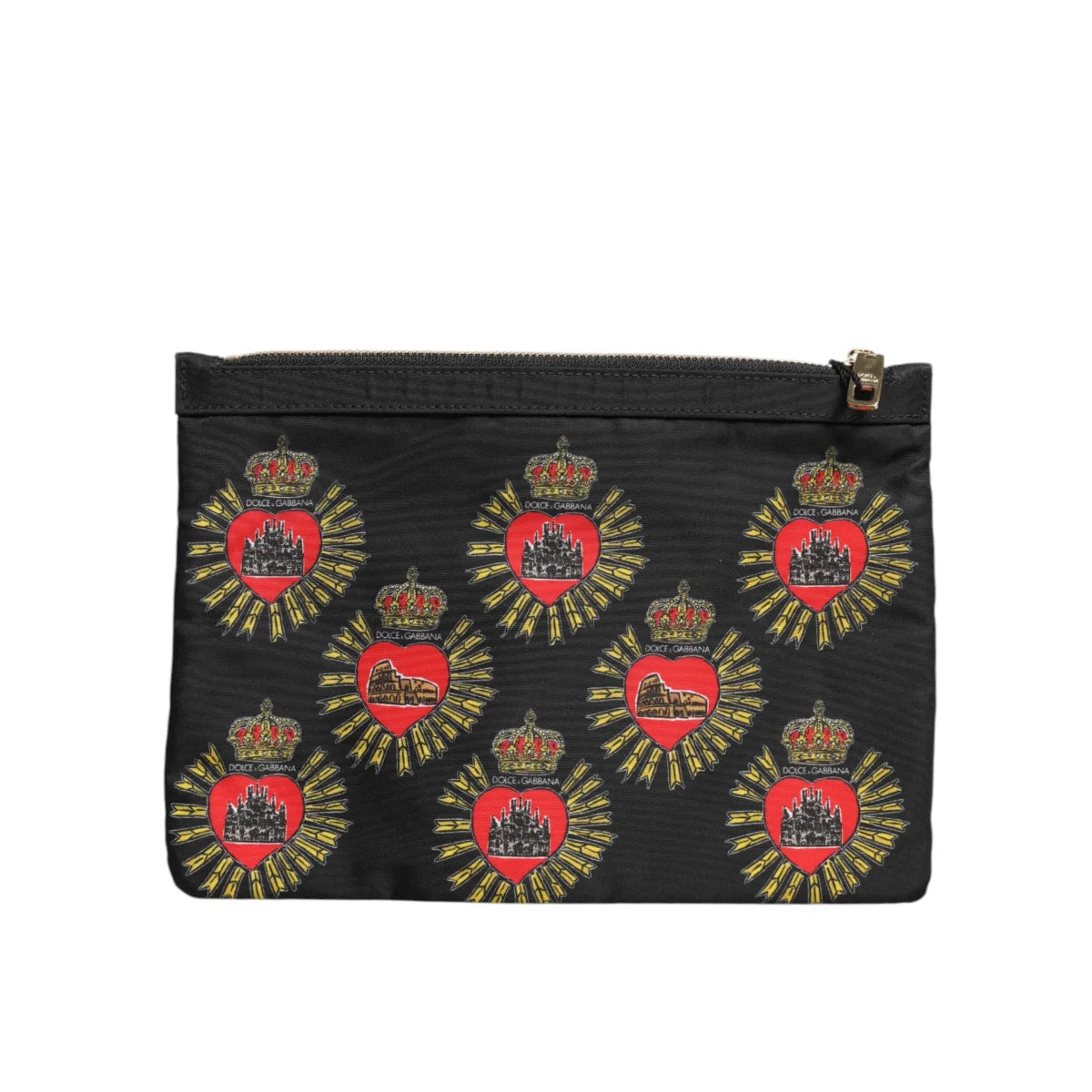 Gabbana Sacred Heart Print Pouch with Divine Design and Chic Hardware Dolce &