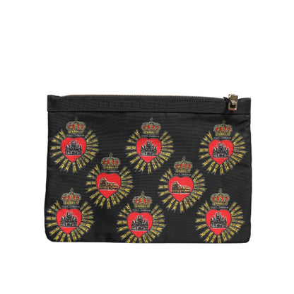 Gabbana Sacred Heart Print Pouch with Divine Design and Chic Hardware Dolce &