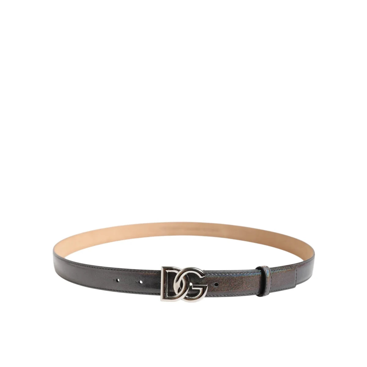 Gabbana Silver Tone Buckle Belt Unleashed in High-Quality Leather Dolce &
