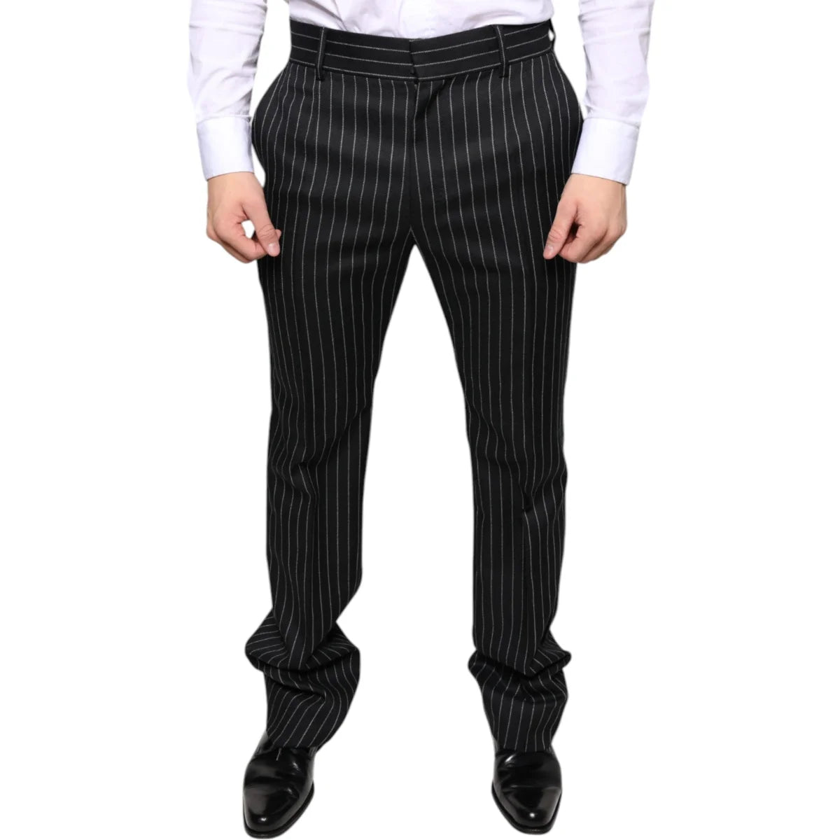 Gabbana Striped Dress Pants Sizzle in Luxe Polyester Blend Dolce &