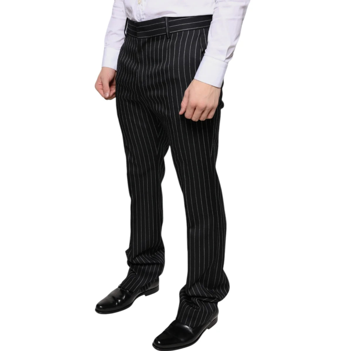 Gabbana Striped Dress Pants Sizzle in Luxe Polyester Blend Dolce &