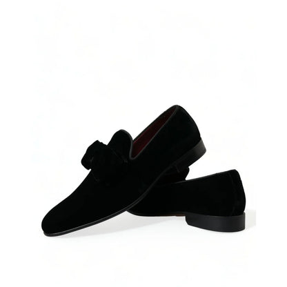 Gabbana Velvet Loafers with Luxurious Leather Outer Sole Dolce &