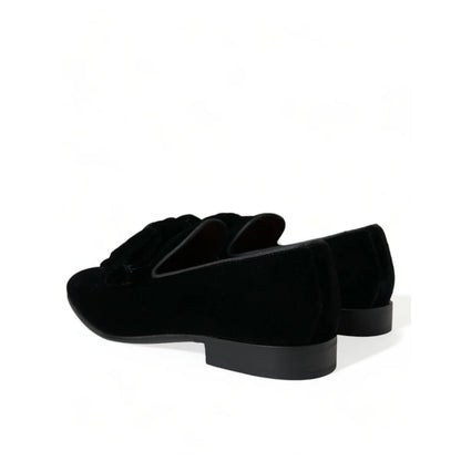Gabbana Velvet Loafers with Luxurious Leather Outer Sole Dolce &
