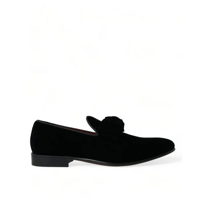 Gabbana Velvet Loafers with Luxurious Leather Outer Sole Dolce &