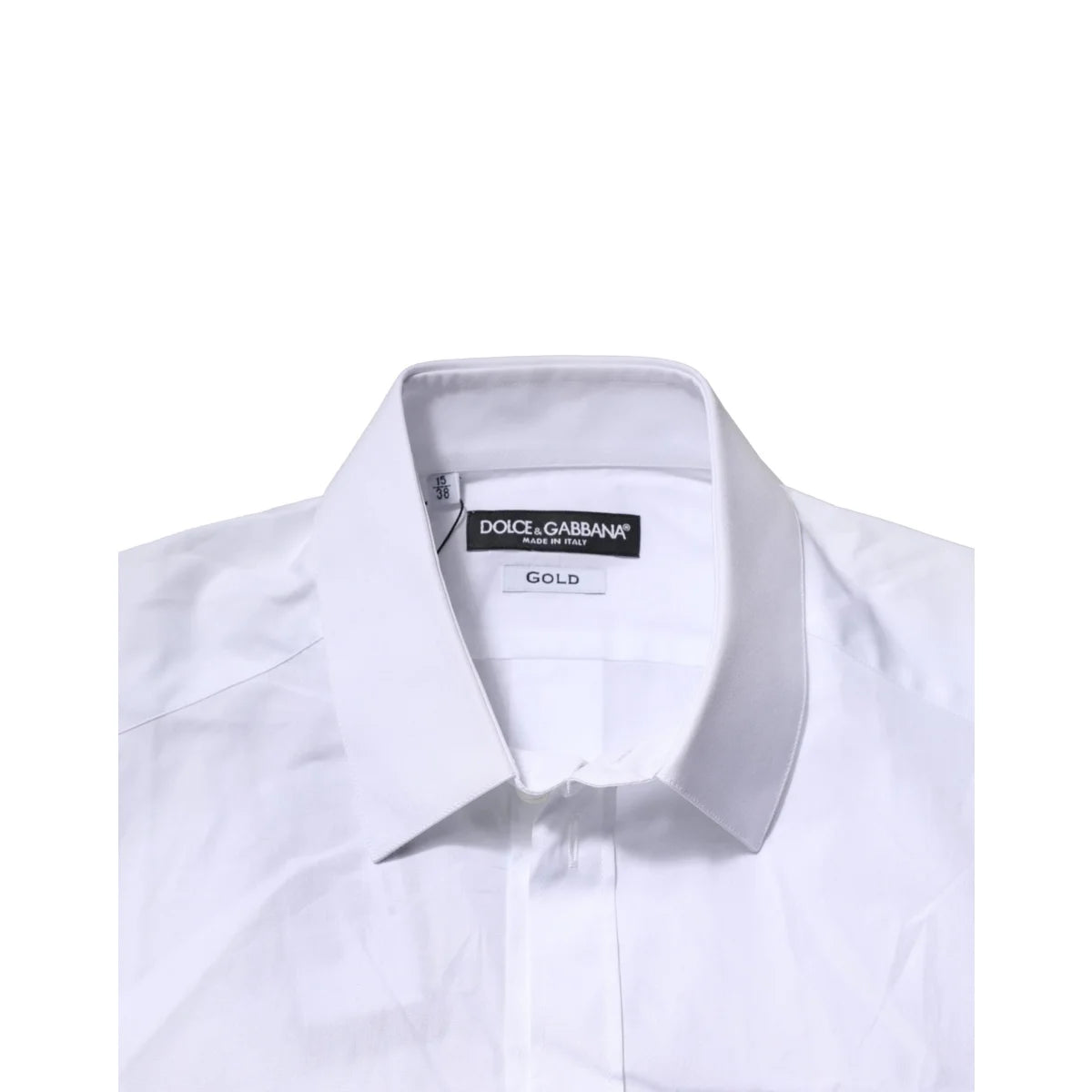 Gabbana White Cotton Casual Shirt with Short Sleeves Dolce &