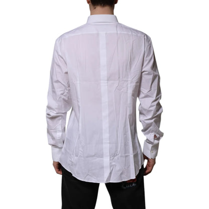 Gabbana White Cotton Formal Shirt with Long Sleeves Dolce &