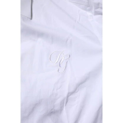 Gabbana White Cotton Formal Shirt with Long Sleeves Dolce &