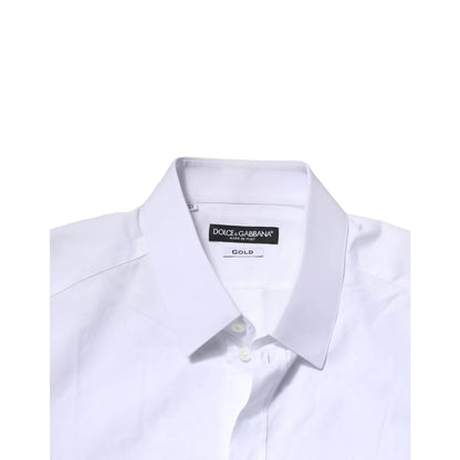 Gabbana White Cotton Formal Shirt with Long Sleeves Dolce &