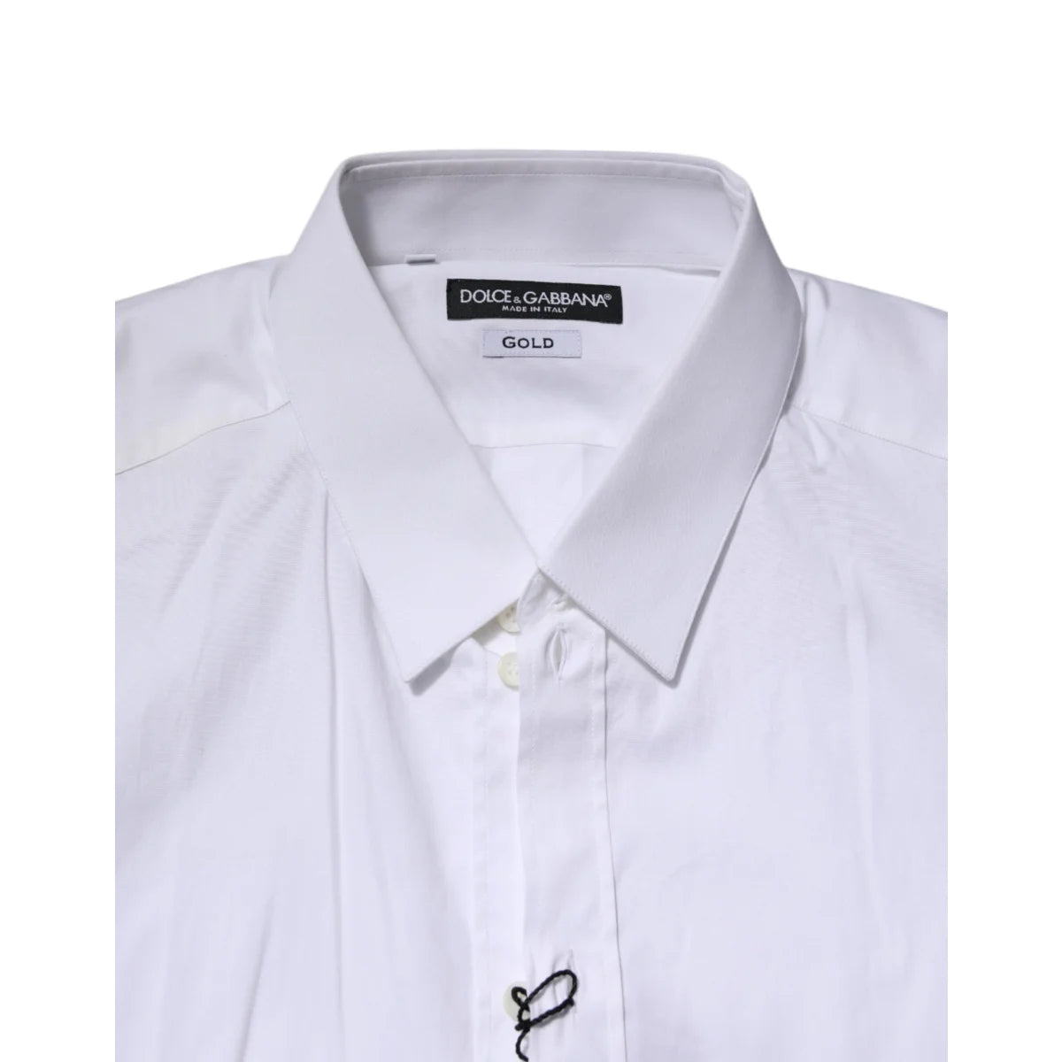 Gabbana White Cotton Formal Shirt with Long Sleeves Dolce &