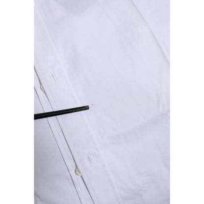 Gabbana White Cotton Formal Shirt with Long Sleeves Dolce &