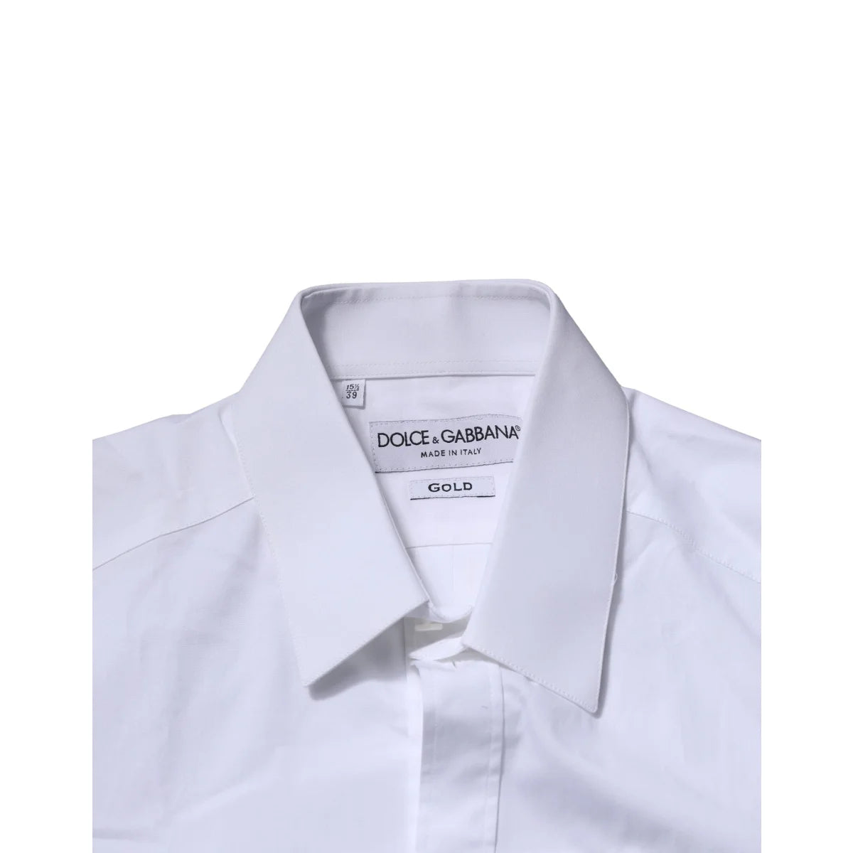 Gabbana White Cotton Formal Shirt with Long Sleeves Dolce &