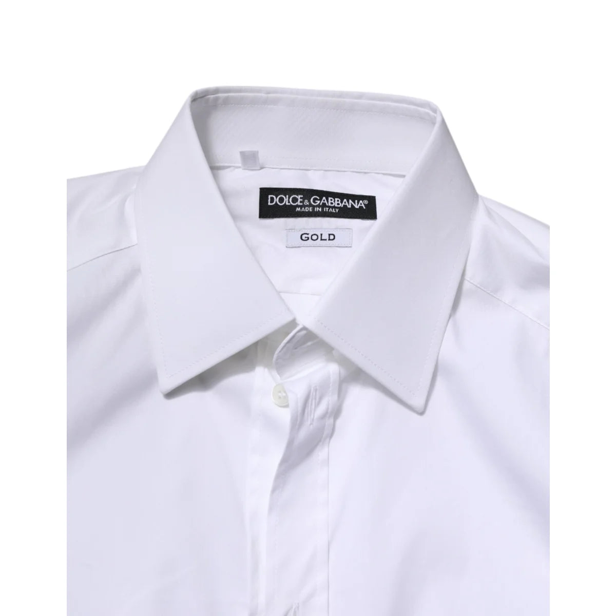 Gabbana White Cotton Formal Shirt with Long Sleeves Dolce &
