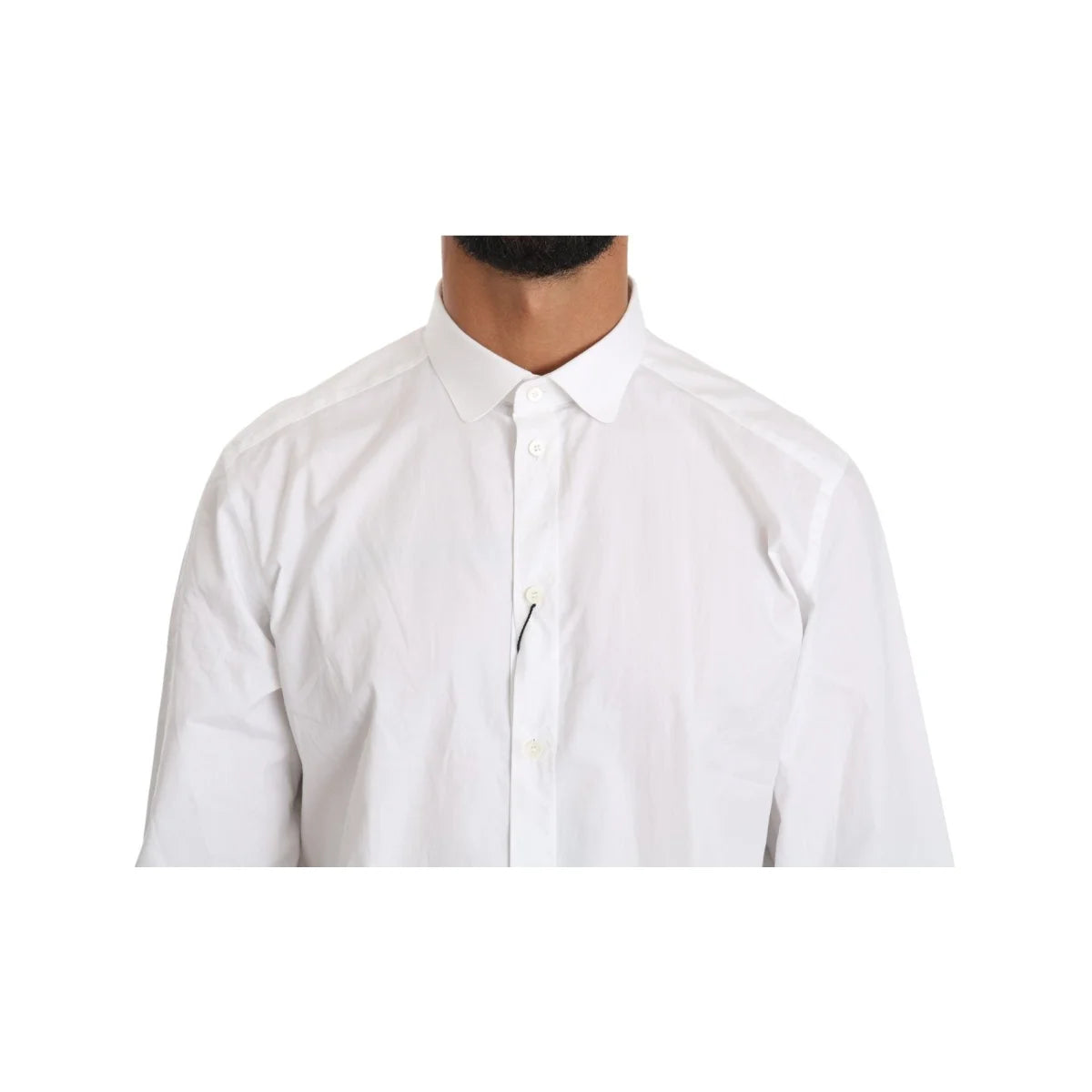 Gabbana White Cotton Long Sleeve Shirt Authentic and Stylish Dolce &