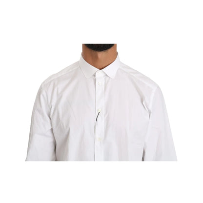 Gabbana White Cotton Long Sleeve Shirt Authentic and Stylish Dolce &