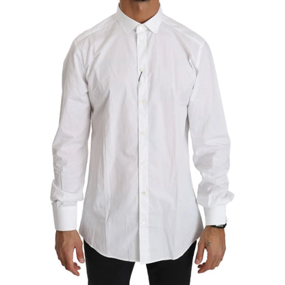 Gabbana White Cotton Long Sleeve Shirt Authentic and Stylish Dolce &