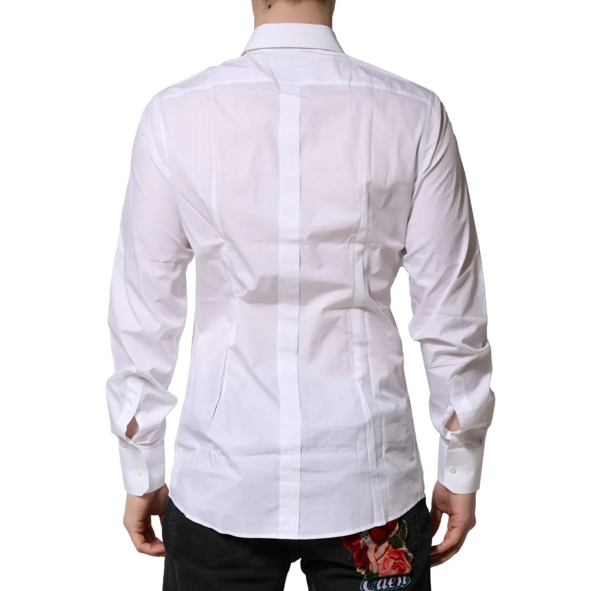 Gabbana White Cotton Long Sleeves Dress Shirt for Men Dolce &