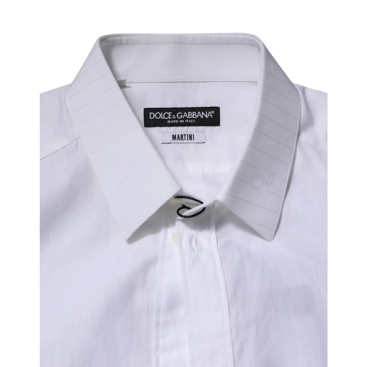 Gabbana White Cotton Martini Long Sleeve Dress Shirt Elegance Dolce &