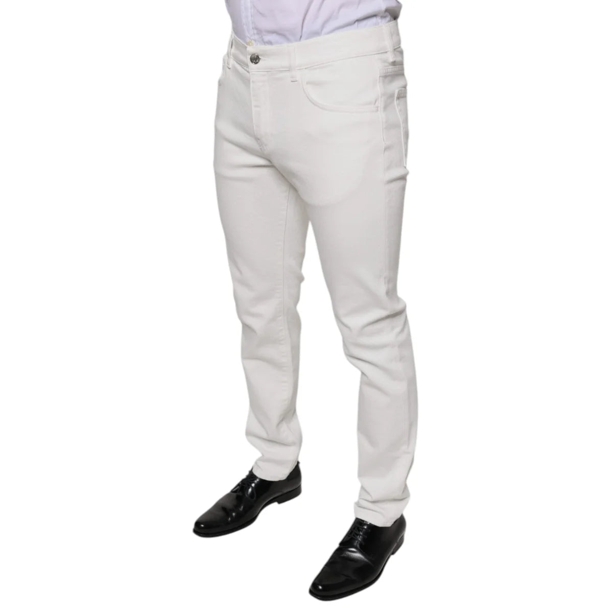 Gabbana White Denim Jeans Italian Style Luxury Made in Italy Dolce &