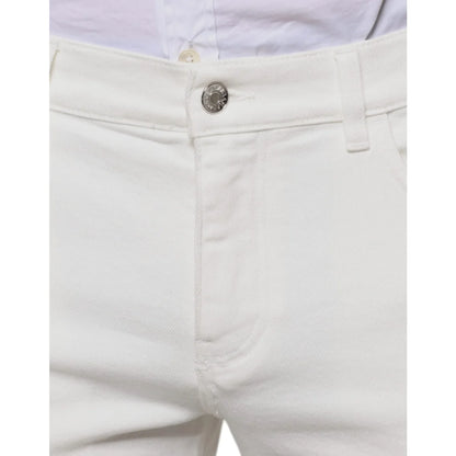 Gabbana White Denim Jeans Italian Style Luxury Made in Italy Dolce &