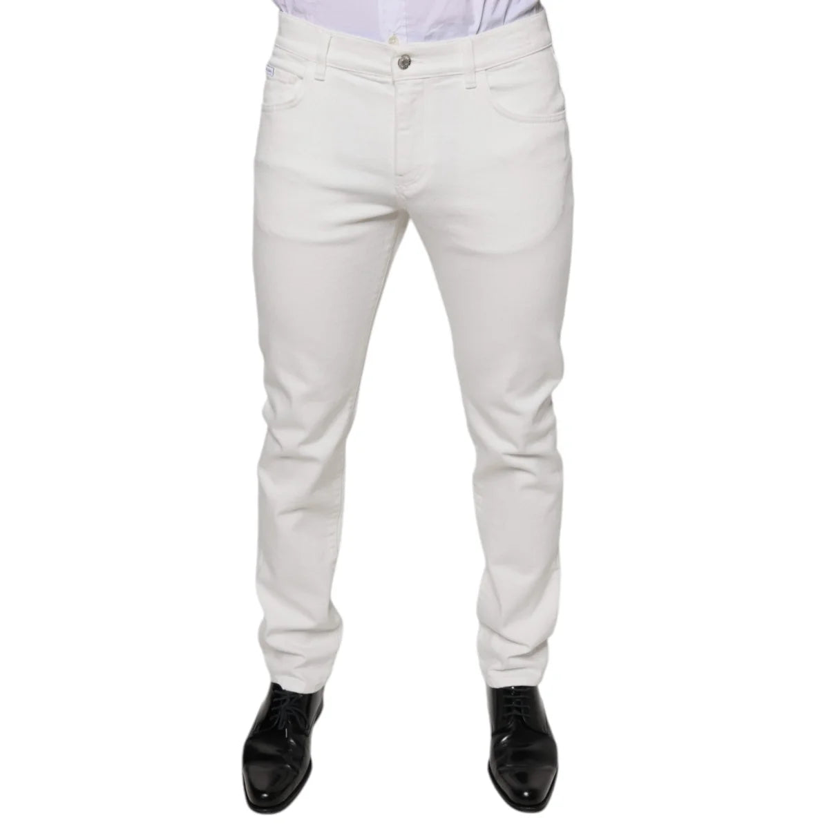 Gabbana White Denim Jeans Italian Style Luxury Made in Italy Dolce &