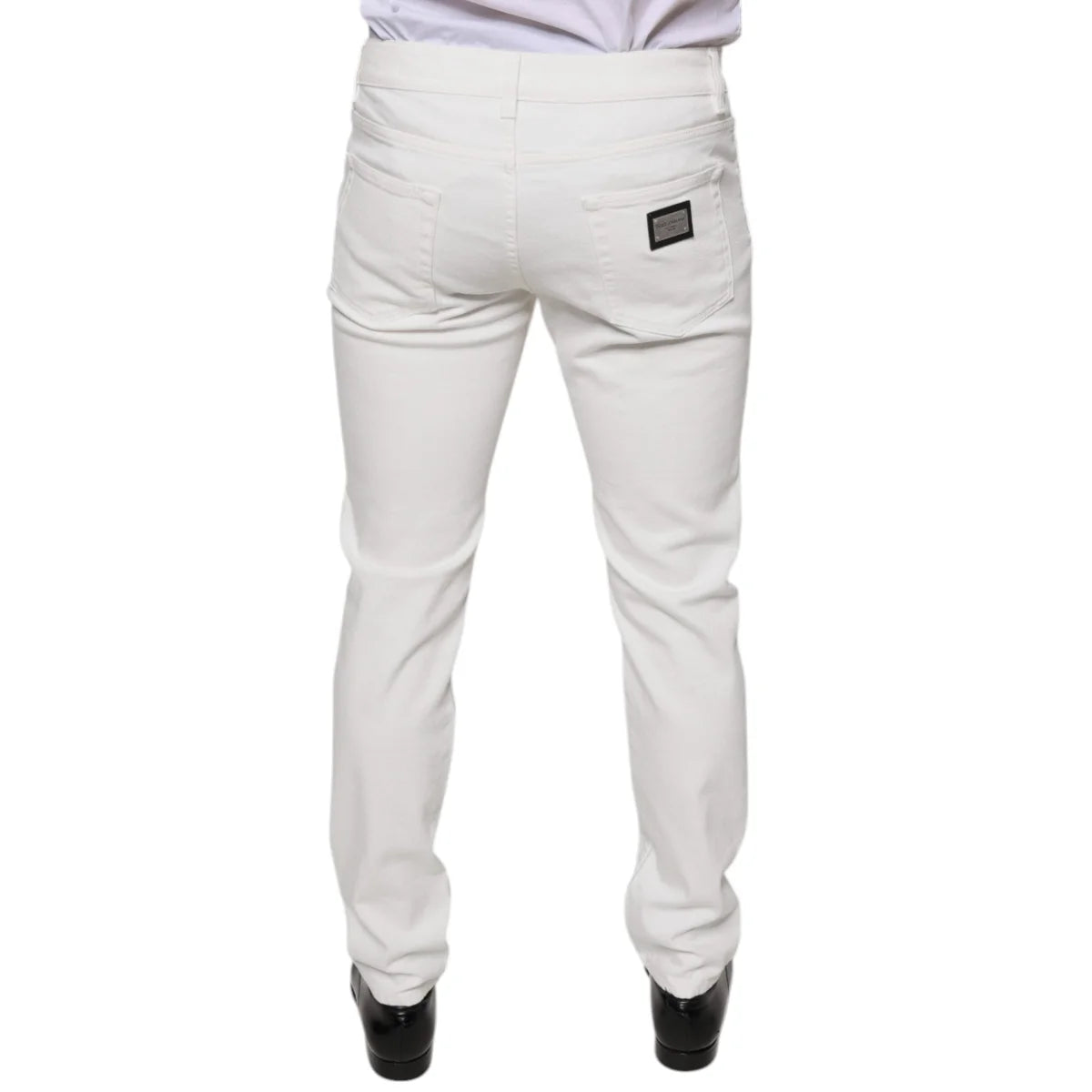 Gabbana White Denim Jeans Italian Style Luxury Made in Italy Dolce &