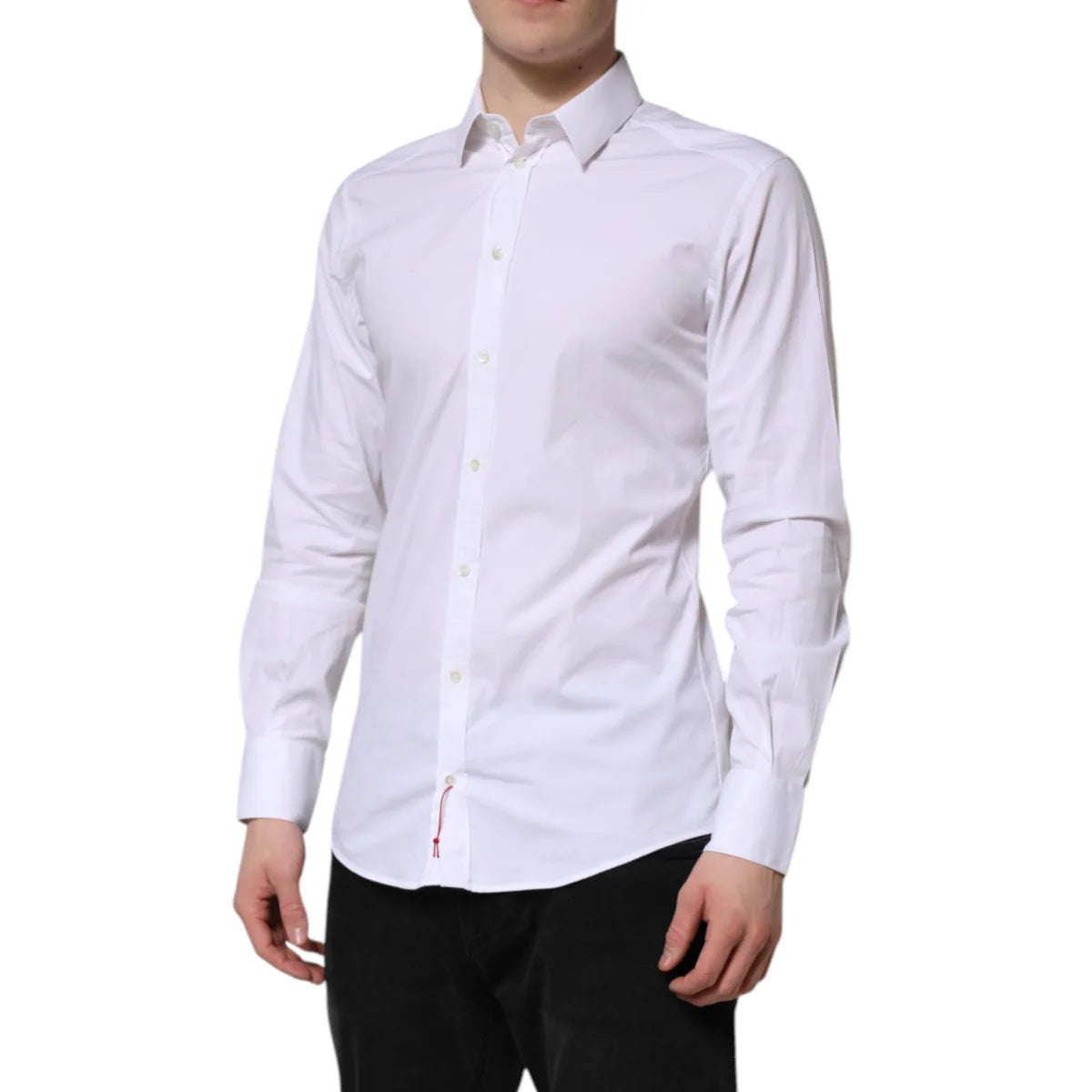 Gabbana White Gold Cotton Dress Shirt for Effortless Sophistication Dolce &