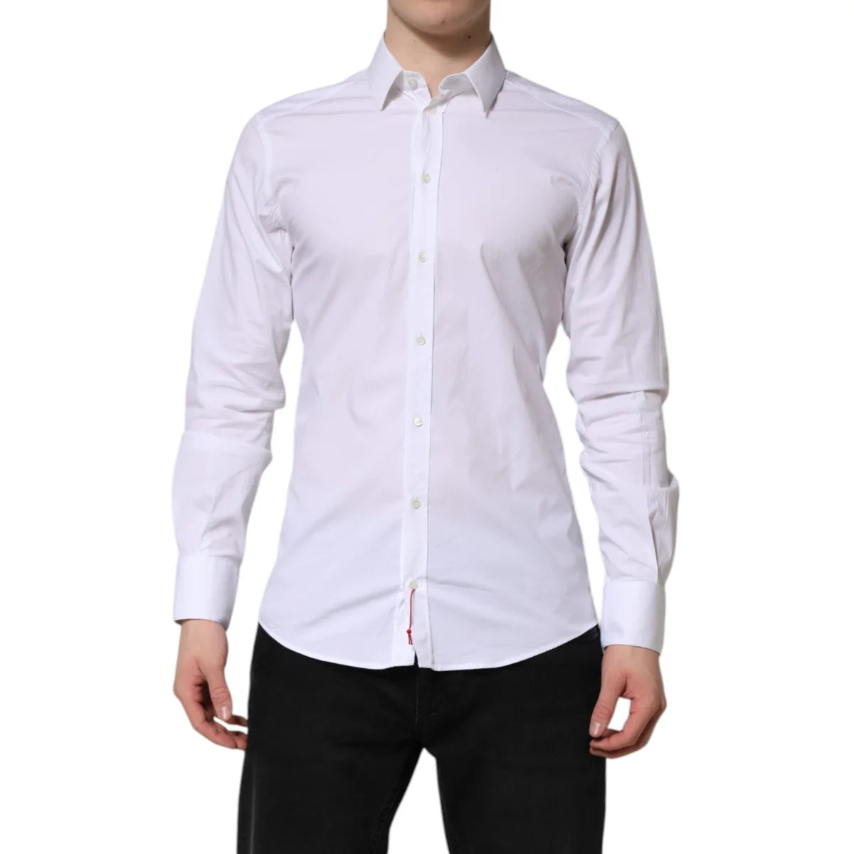 Gabbana White Gold Cotton Dress Shirt for Effortless Sophistication Dolce &