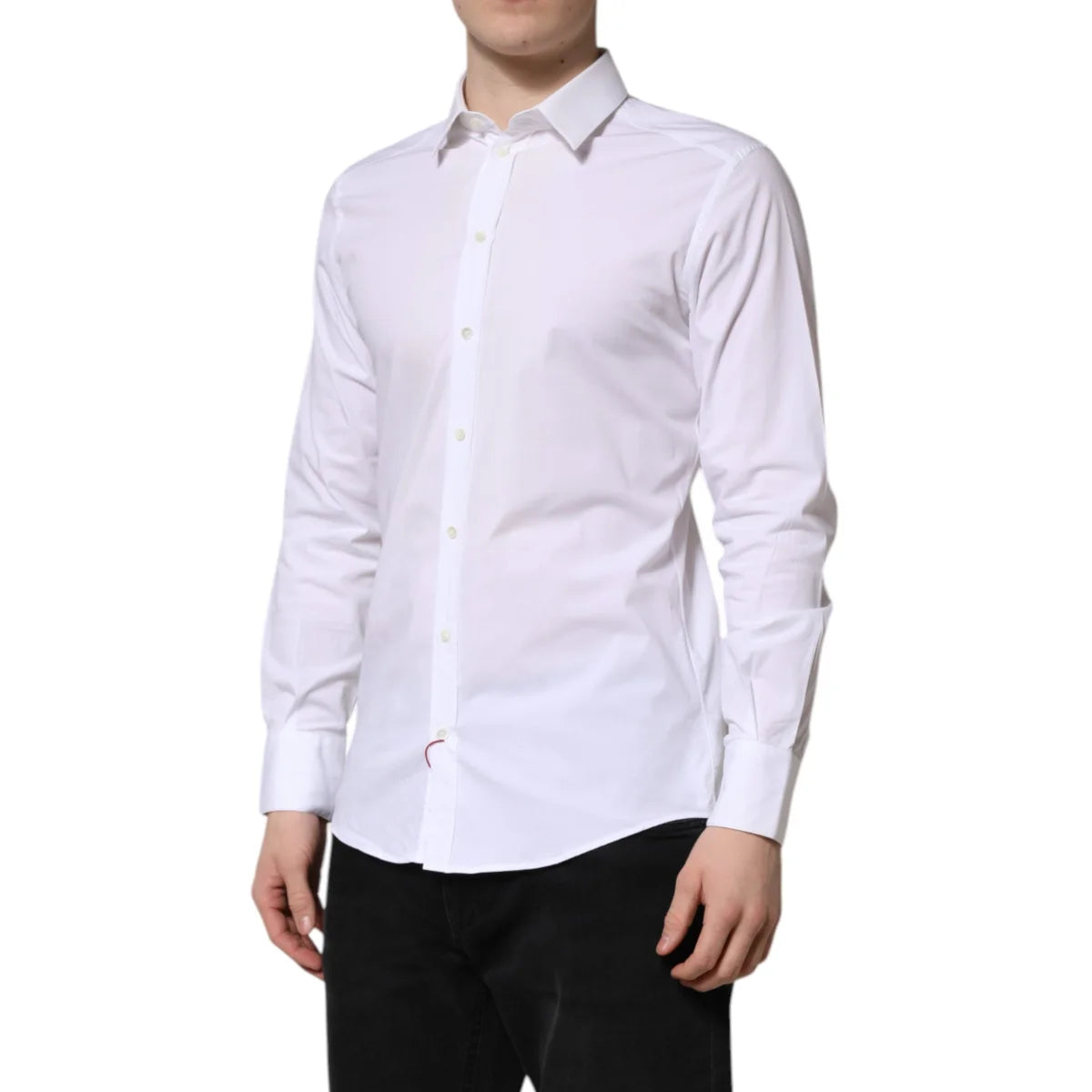 Gabbana White Gold Long Sleeve Dress Shirt for Timeless Elegance Dolce &